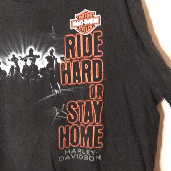 Harley Davidson St Augustine ride hard or stay home T-shirt size XL 2009 - Picture 4 of 12